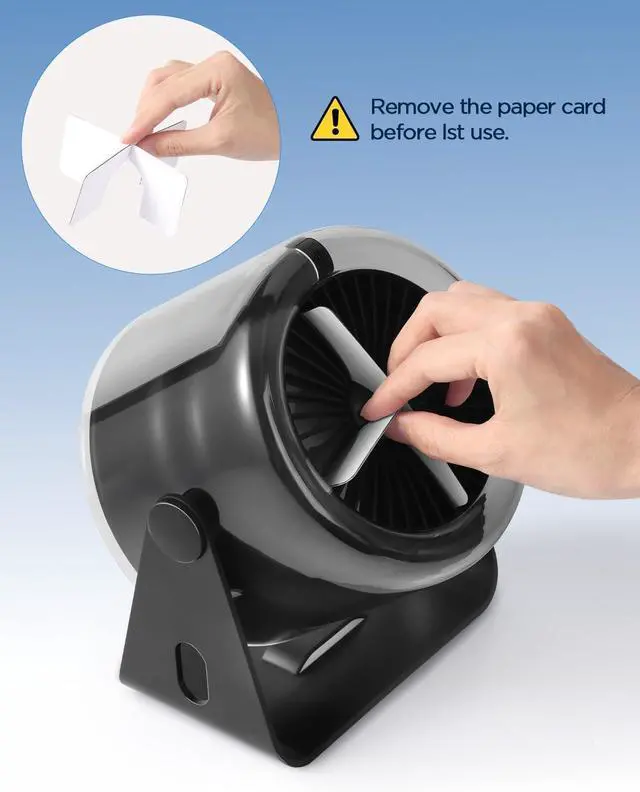 Alt view image 7 of 7 - EasyAcc Desk Fan Wall-Mounted Fans 6000mAh, Max 24 Hours Work Time, 16 ft Powerful Airflow, 100 Speeds, Memory Function, 120° Tilt Portable Small Oscillating fan for Office Bedroom Kitchen Table Fan