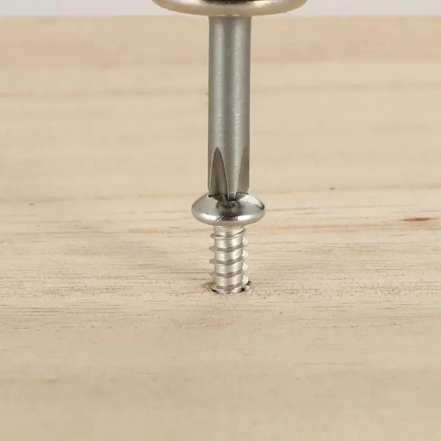 Alt view image 5 of 5 - #10 x 1-1/2" (100 PCS) Pan Head Sheet Metal Screws, Round Head Self Tapping Screw, Phillips Drive Wood Screw, Stainless Steel 304, Bright Finish