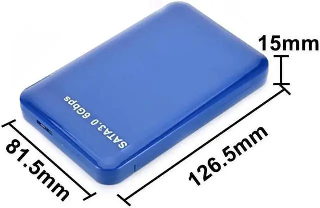 Alt view image 3 of 4 - SSD Case 2.5inch SATA to USB 3.0 Hard Drive Enclosure for SSD Disk HDD Box Case Support UASP HD External Hard Disk cover (Blue)