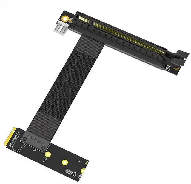 Alt view image 2 of 3 - JAENFONG FOR M.2 NVME to PCIE X16 Adapter Graphics Video Extension Cable PCI Express 3.0 16X to M Key Riser Cable for 2242/2260/2280 NVME SSD