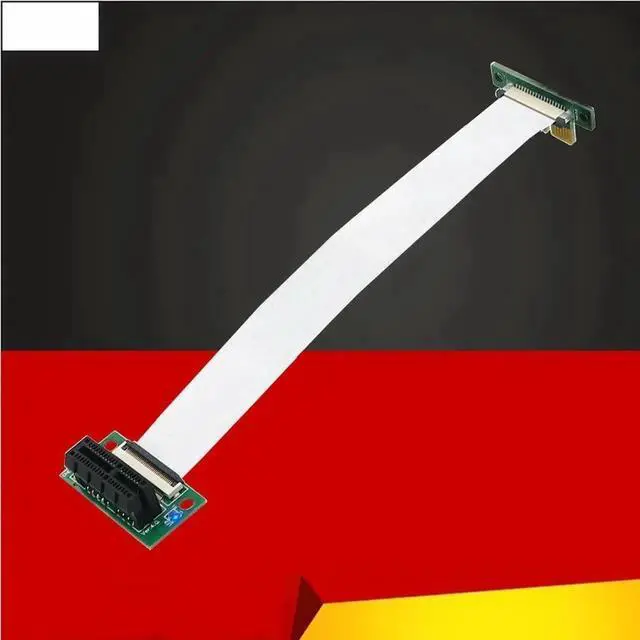 Alt view image 3 of 3 - JAENFONG FOR PCIE Riser PCI-E 3.0 X1 Cable PCI Express Extender PCIe 1x to 1x Slot Vertical 90 Degree 10/15/25cm FPC Cable PCB Plastic Spacer