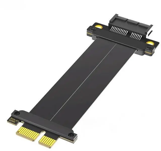 Alt view image 2 of 3 - JAENFONG FOR PCIe 4.0 X1 to X1 Extension Cable with Gold-plated Connector High Speed PCI Express 4.0 Riser Card Extender Ribbon Cable for GPU