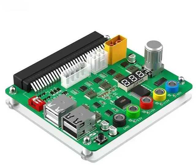 Alt view image 3 of 3 - JAENFONG FOR Power Supply Breakout Board with Adjustable Voltage Knob 3.3V/5V/12V USB2.0 Support QC2.0 QC3.0 for /DELTA/ FUJITSU/LITEON PSU