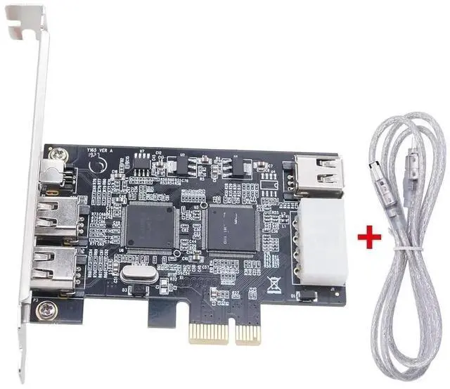 Alt view image 2 of 3 - JAENFONG FOR 4 Ports 1394A Expansion Card PCI-E 1X to IEEE 1394 DV Video Adapter 1x 4Pin 3x 6Pin 1394 Controller Firewire Card for Desktop PC