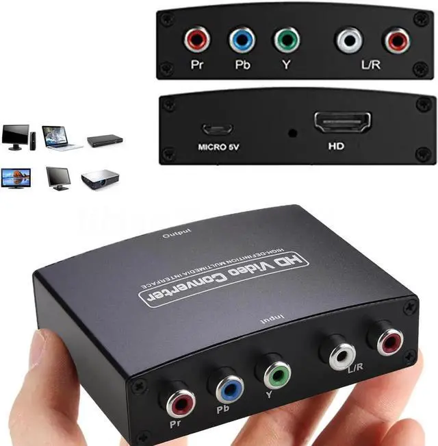 Main image of JAENFONG 1080P YPbPr R/L to HDMI-Compatible Converter Video Audio Adapter Audio Converter Component RGB Video Adapter for HDTV DVD, OZSC-1