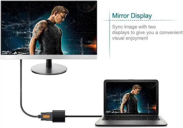 Alt view image 7 of 7 - JAENFONG High Speed USB 3.0 to VGA Adapter Converter, Multi-Monitor Adapter Male to Female Converter,Support 1080p-Windows 10/8.1/8/7 PC Laptop Monitor Projector,No Need CD Driver -Black