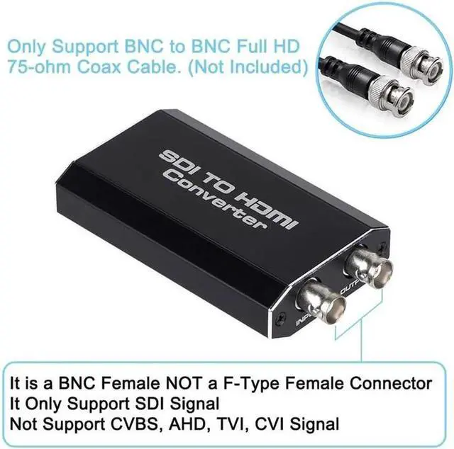 Alt view image 5 of 7 - JAENFONG 1080P 3G SDI to HDMI Converter Audio Video Adapter Support HD-SDI and 3G-SDI Signals Showing on HDMI Display (OZH5-1)