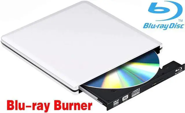 Alt view image 3 of 7 - JAENFONG Aluminum External Blu-Ray DVD Burner Player Drive, USB 3.0 Portable CD/DVD+/-RW Drive/ DVD Player for Laptop CD ROM Burner for Laptop Desktop PC Windows Linux OS Apple Mac,Silver