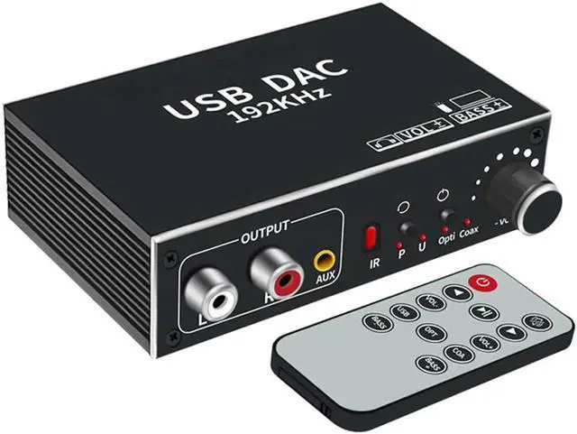 Main image of JAENFONG 192KHz Digital to Analog Audio Converter, Coaxial +Toslink + USB(PC) Input to L/R + 3.5mm Output Amplifier for PS3, HD DVD, PS4, Sky HD Blu-ray home theater, AV amplifiers