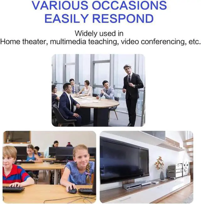 Alt view image 2 of 7 - JAENFONG 4K@60Hz HDMI Splitter 1 in 2 Out, 1x2 Powered HDMI Splitter for Dual Monitors w/Power Adapter, 4K@60Hz Dual Monitors Duplicate/Mirror for PS4 Fire Stick HDTV