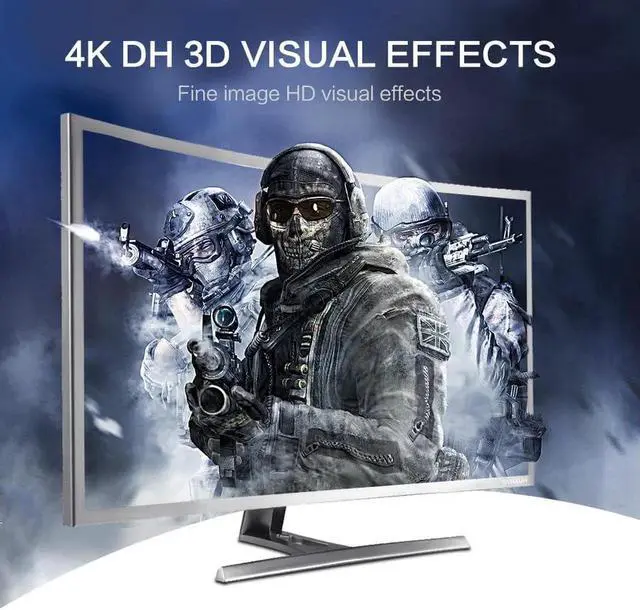 Alt view image 6 of 7 - JAENFONG 4K@60Hz HDMI Splitter 1 in 2 Out, 1x2 Powered HDMI Splitter for Dual Monitors w/Power Adapter, 4K@60Hz Dual Monitors Duplicate/Mirror for PS4 Fire Stick HDTV