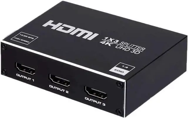 Main image of JAENFONG HDMI Splitter 1 in 3 Out, 1x3 Power HDMI Splitter 3 Ports w/AC Adapter, 4Kx2K@30Hz 3D Full HD Distributor for HDTV, STB, PS3, PS3 Pro Blu-Ray DVD Player, Projector Etc