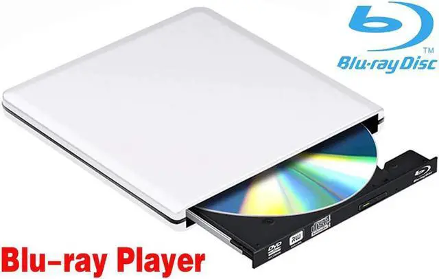 Main image of JAENFONG Aluminum External Blu-Ray DVD Player Drive, USB 3.0 Portable CD/DVD+/-RW Drive/ DVD Player for Laptop CD ROM Burner for Laptop Desktop PC Windows Linux OS Apple Mac, Silver