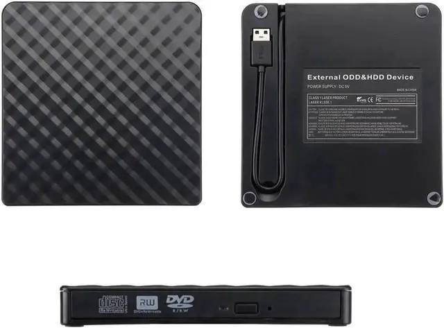 Alt view image 3 of 7 - JAENFONG External USB 3.0/USB-C DVD RW CD Writer Slim Optical Drive Burner Reader Player Tray Type Portable For PC Laptop