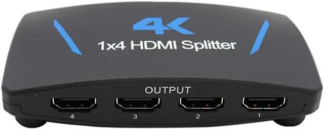 Main image of JAENFONG 4K HDMI Splitter 1 in 4 Out,  4 Way HDMI Splitter 1x4 4Kx2K@30Hz W/AC Adapter, Mirror Duplicate Support 4Kx2K@30Hz 3D HDCP1.4b HDCP1.4 for PS4 Fire Stick HDTV