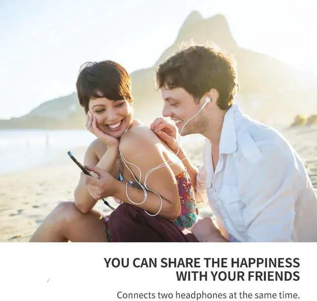 Alt view image 6 of 7 - JAENFONG 2Pack) 3.5mm Audio Stereo Y Splitter Cable 3.5mm Male to 2 Port 3.5mm Female for Earphone, Headset Splitter Adapter, Compatible for iPhone, Samsung, LG, Tablets, MP3 players,-Gray