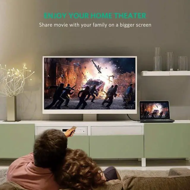 Alt view image 4 of 6 - JAENFONG Unidirectional DisplayPort to HDMI Cable (DP to HDMI Cable) Support 4K Audio for HP EliteBook,HTC VIVE Virtual Reality System and DP Enabled Devices (3.3FT, 1meters)