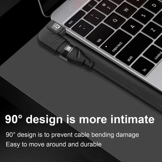 Alt view image 4 of 6 - JAENFONG 2 Pack HDMI Adapter Flat 90 and 270 Degree Right Angle HDMI Male to Female Adapter Support 8K@60Hz / 3D&4K HDMI Extender