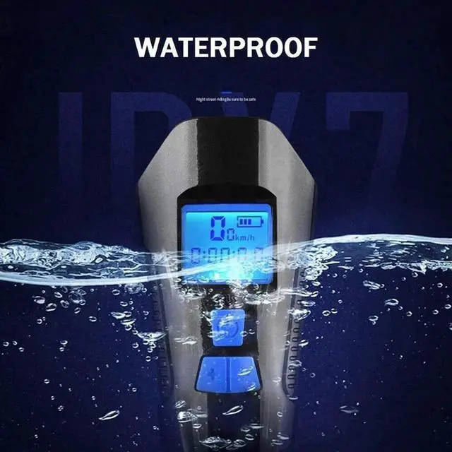 Alt view image 6 of 7 - Bike Light Set, Bicycle Headlight Taillight, Bicycle Speedometer Odometer for Bike, with Horn, USB Rechargeable Bike Tail Light and Front Light Set Cycle Head Light Fits All Mountain & Road Bike