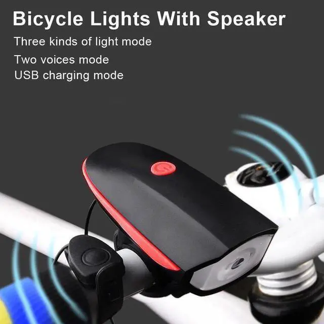Alt view image 2 of 7 - Super Bright Bike Light Set Bike Horn 120 db USB Rechargeable Bike Headlight Taillight Included Bicycle Light Front and Rear,250 Lumens,IP44 Waterproof For Bicycle Mountain Bike Safe Riding