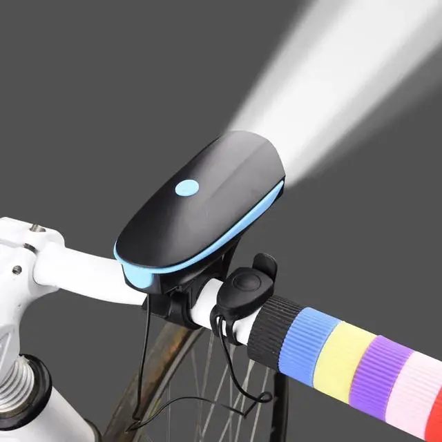 Alt view image 3 of 6 - Bike Horn Lighting- Mini USB Rechargeable 250 Lumen LED Super Bright Bicycle Headlight with 120dB Loud Bike Horn For Bicycle Mountain Bike Safe Riding