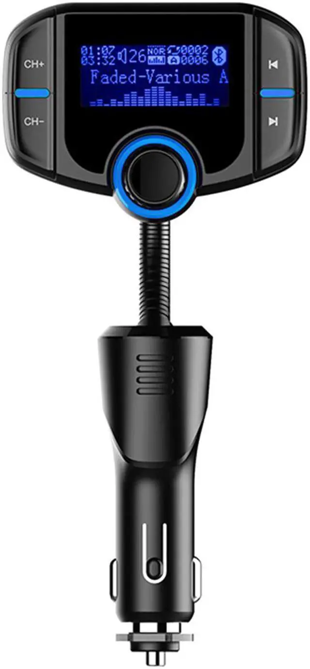 Main image of SmartCharge BT70 Bluetooth FM Transmitter with 1.7 Inch led Display, Wireless Audio Adapter and Receiver, Car Charger Bluetooth FM Transmitter for Car