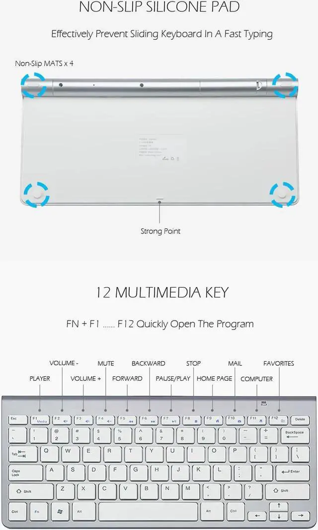 Alt view image 7 of 7 - JAENFONG K1088 Wireless Mute Keyboard and Mouse Combo,for Computer, Laptop, PC, Desktop, Notebook, Windows 7, 8, 10-(Black)