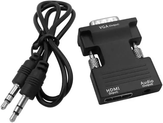 Alt view image 6 of 7 - 1080P HDMI Female to VGA Male Adapter Converter with 3.5 mm Stereo Audio for TVs, Speakers, Computers, Laptops, Gaming Consoles, Notebooks, Blu-ray DVD Players & More