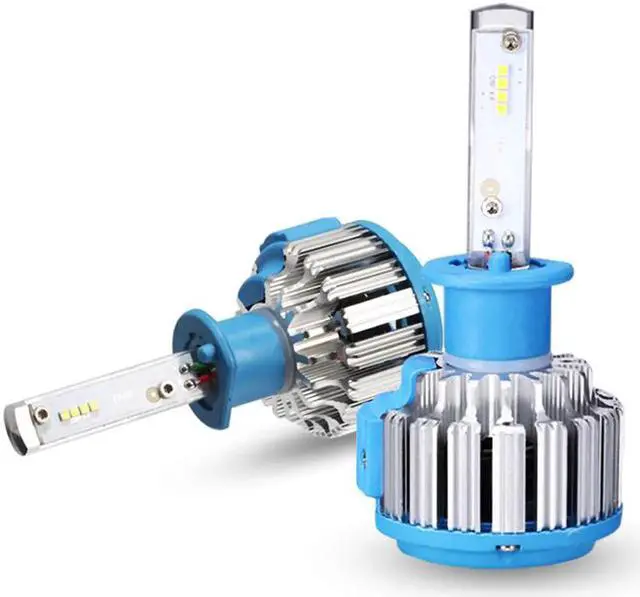 Main image of H1 LED Headlight Bulbs Car Light Conversion Kit Convex Chips 70W 7200LM 6000K Cool White - 2 Year Warranty