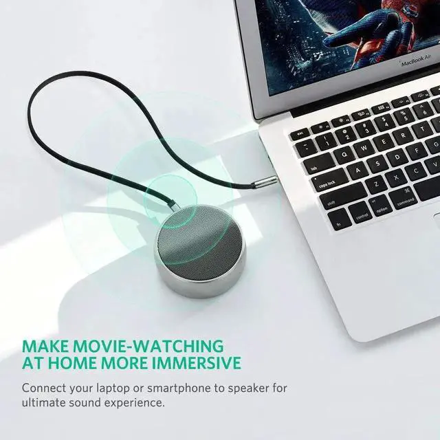 Alt view image 3 of 7 - 3.5mm Jack Audio Cable Jack 90 Degree Right Angle 3.5 mm Male to Male Cloth Audio Aux Cable For iPhone Car Headphone Speaker Wire Line Aux Cord-(Black 10ft/3m)