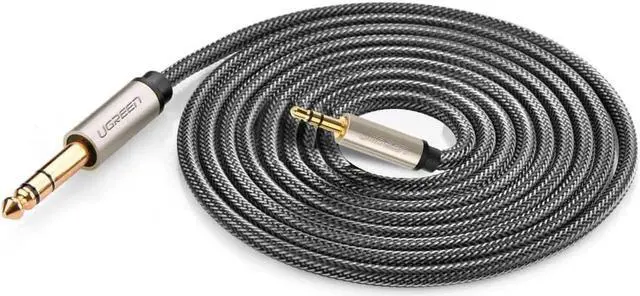 Alt view image 2 of 7 - 3.5mm 1/8" Male to 6.35mm 1/4" Male TRS Stereo Audio Cable with Infection Molding Shell Design for iPod Laptop Home Theater Devices and Amplifiers Black (10ft, 3meters)