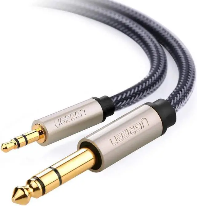 Main image of 3.5mm 1/8" Male to 6.35mm 1/4" Male TRS Stereo Audio Cable with Infection Molding Shell Design for iPod Laptop Home Theater Devices and Amplifiers Black (10ft, 3meters)