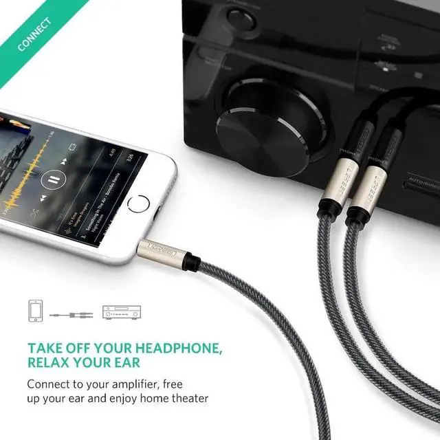 Alt view image 7 of 7 - 24K 15U Gold Plated 3.5mm 1/8" Male TRS to Dual 6.35mm 1/4" Male TS Mono Y-Cable Splitter Cord for iPhone, iPod, Laptop,Power Amplifier,Microphone and Guitar - Black, 3FT