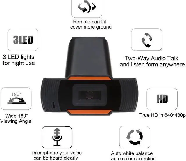 Alt view image 6 of 7 - Webcam 480P USB Drive-free HD Computer Camera Built-in Microphone Auto Focus High-end Video Call Camera For PC Laptop