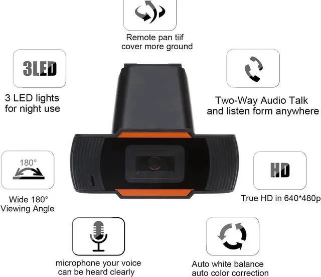 Alt view image 3 of 7 - USB Streaming Camera 480P Webcam Built-In Mic Work Desktop Vertical Computer Camera Rotatable Support Efficient Quality Sensor