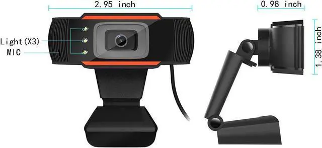 Alt view image 5 of 7 - HXSJ HD Webcam 3LED 480P PC Camera with Absorption Microphone MIC for Skype for Android TV Rotatable Computer Camera USB Web Cam