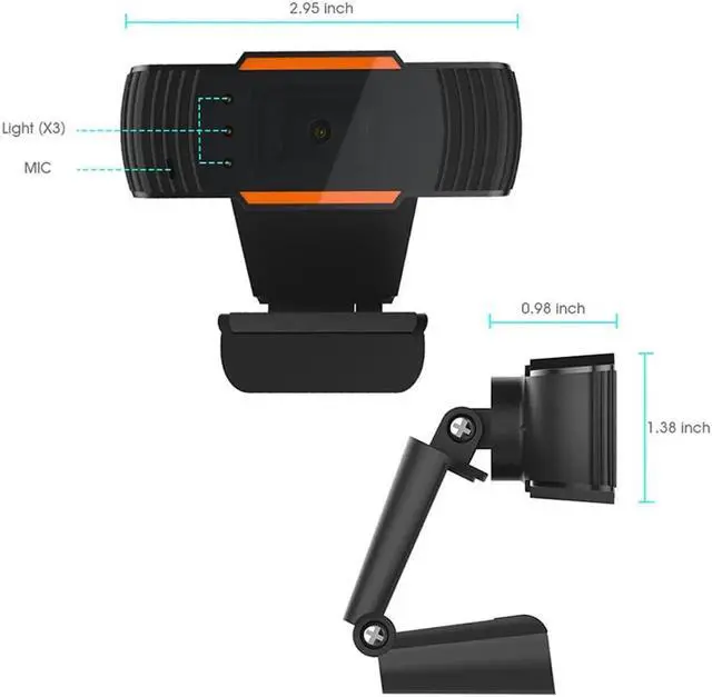 Alt view image 2 of 7 - Computer Accessories Streaming Camera 480P Webcam Built-in Mic Work with Win7 Win8 for MSN Skype Tahoo Netmeeting