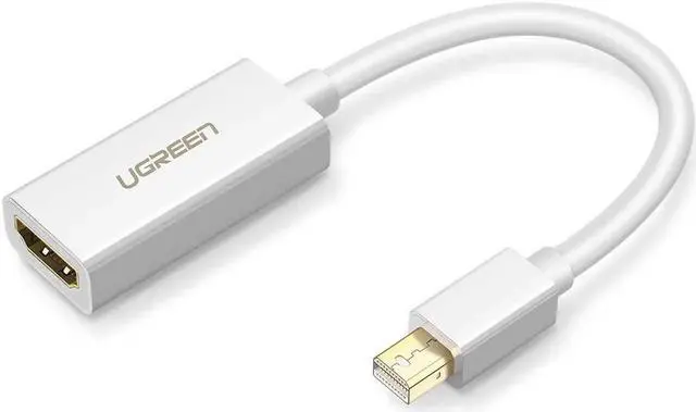Main image of Mini Displayport(Thunderbolt) to HDMI Adapter, Mini DP Display Port to HDMI Converter(Adaptor) Gold-Plated Cord MacBook Pro, MacBook Air, Mac Mini, Microsoft Surface Pro 3/4 - White