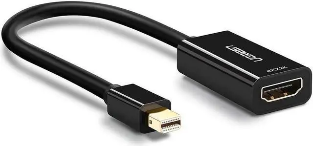 Main image of 3K&4K Mini Displayport(Thunderbolt) to HDMI Adapter, Mini DP Display Port to HDMI Converter(Adaptor) Gold-Plated Cord MacBook Pro, MacBook Air, Mac Mini, Microsoft Surface Pro 3/4 - Black
