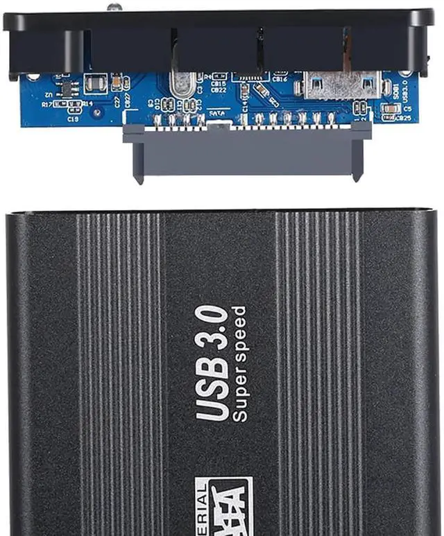 Alt view image 5 of 7 - 2.5" USB 3.0 SATA Hd Box HDD Hard Disk Drive External HDD Enclosure Transparent Case Tool Free 5 Gbps Support 3TB UASP Protocol,2-PACK