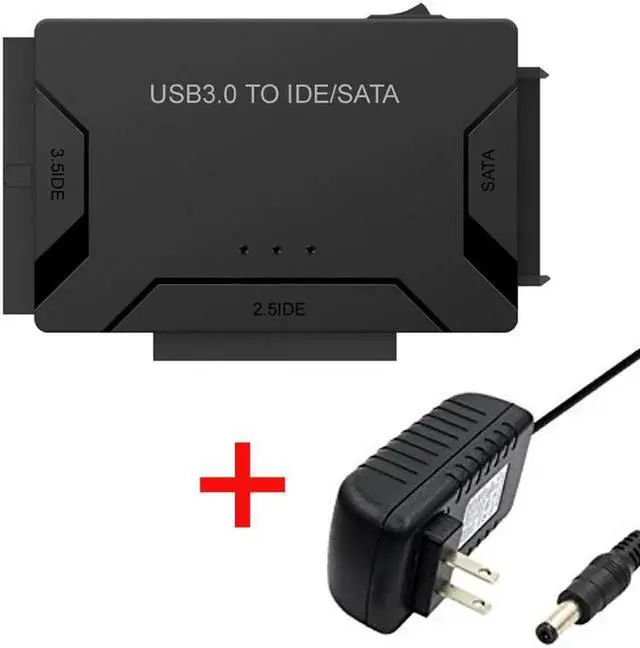 Main image of USB 3.0 to IDE SATA Converter for Universal 2.5 & 3.5 inches SATA HDD SDD & IDE HDD Drives, Hard Drive Adapter with 12V 2A Power Adapter and USB 3.0 Cable