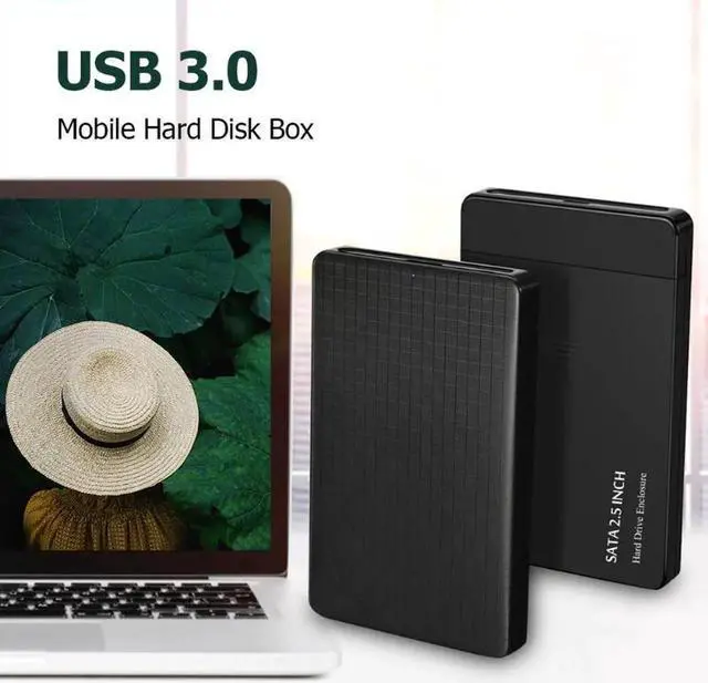 Alt view image 6 of 7 - Tool Free 2.5" Sata to USB 3.0 Hard Drive HDD Enclosure Case Black USB 3.0 Tool Free for for 7mm to 9.5mm SATA I, SATA II, and SATA III HDD and SSD, Windows/Mac/Linux, 2-Pack