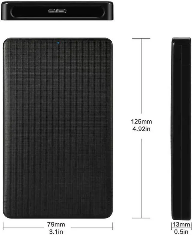 Alt view image 7 of 7 - Tool Free 2.5" Sata to USB 3.0 Hard Drive HDD Enclosure Case Black USB 3.0 Tool Free for for 7mm to 9.5mm SATA I, SATA II, and SATA III HDD and SSD, Windows/Mac/Linux, 2-Pack