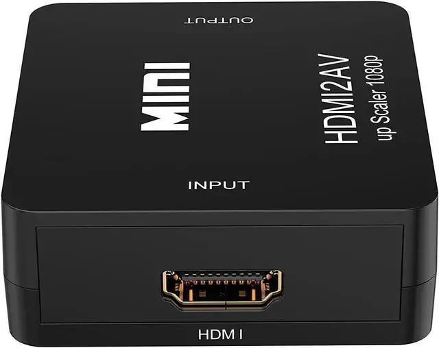 Alt view image 6 of 7 - HDMI to RCA- 1080P HDMI to AV 3RCA CVBs Composite Video Audio Converter Adapter Supporting PAL/NTSC with USB Power Cable (Black)