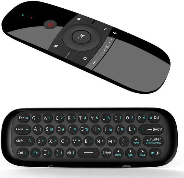 Main image of W1 Air Mouse Remote, 2.4G Backlit Voice Remote Control with Wireless Keyboard Touchpad, Anti-Lost Function, for Nvidia Shield, Android TV Box, Smart TV, PC, Projector, HTPC