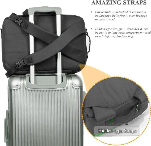 Alt view image 7 of 7 - 17.3 inch Laptop Backpack, Business Slim Travel Laptop Backpack for Women Men,Water Resistant Anti Theft Big College School Backpack for 17.3 inch Laptop Notebook-Green