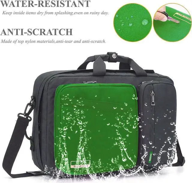 Alt view image 6 of 7 - 17.3 inch Laptop Backpack, Business Slim Travel Laptop Backpack for Women Men,Water Resistant Anti Theft Big College School Backpack for 17.3 inch Laptop Notebook-Green