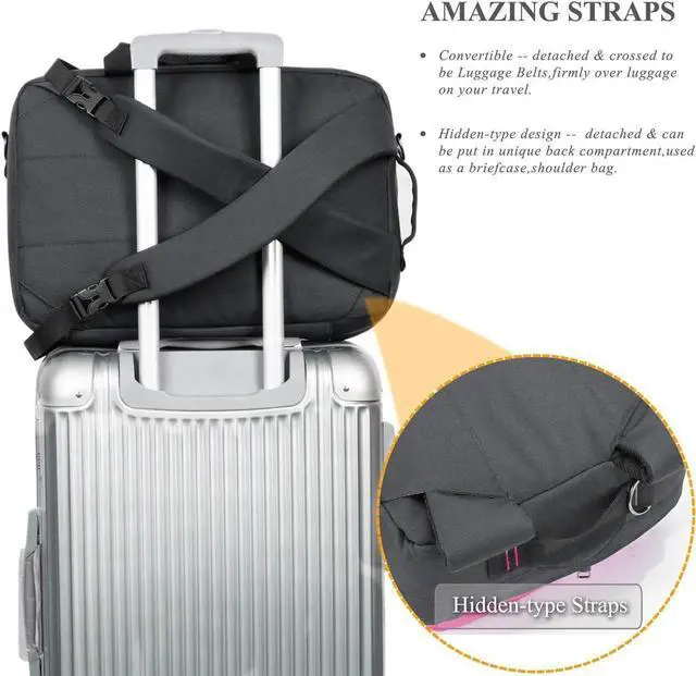 Alt view image 4 of 7 - 17.3 inch Laptop Backpack, Business Slim Travel Laptop Backpack for Women Men,Water Resistant Anti Theft Big College School Backpack for 17.3 inch Laptop Notebook-Pink