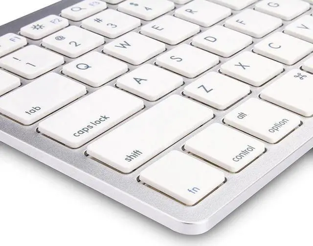 Alt view image 3 of 6 - Bluetooth Ultra-Slim Keyboard for iPad Air 2 / Air, iPad Pro, iPad mini 4 / 3 / 2 / 1, iPad 4 / 3 / 2 , New iPad 9.7"(2017), Galaxy Tabs and Other Mobile Devices (White)