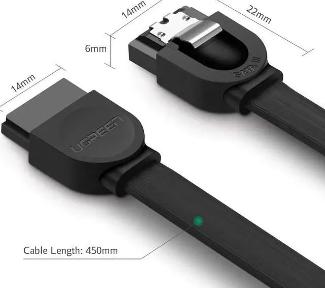 Alt view image 5 of 7 - SATA III Cable, SATA III 3 Pack 6Gbps Straight HDD SDD Data Cable with Locking Latch 18 Inch for SATA HDD, SSD, CD Driver, CD Writer